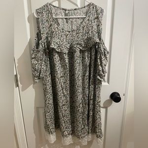 Shein cold shoulder floral sundress